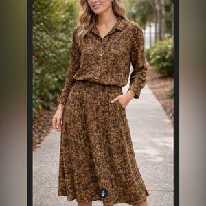 Floral Patterned Women's Outfit